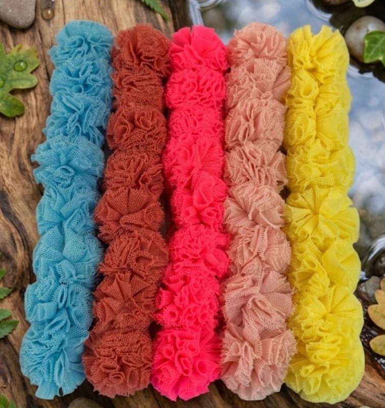 40 Laços Pompom Arco- Iris