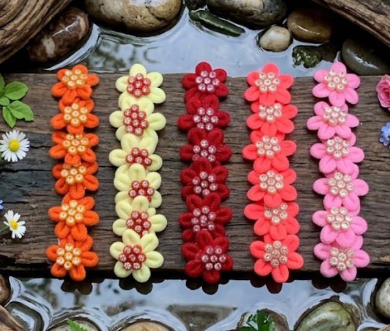 40 Micro florzinhas Penteado