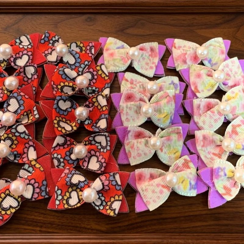 20 Laços Adesivado Estampado