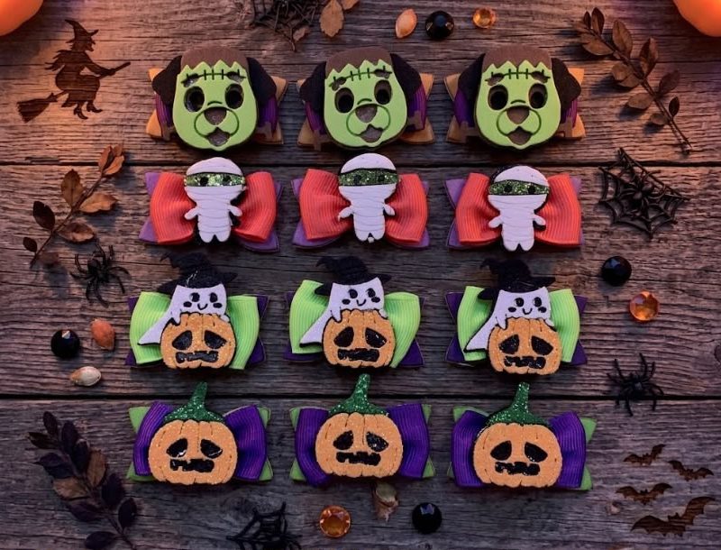 20 Laços Adesivos - Halloween